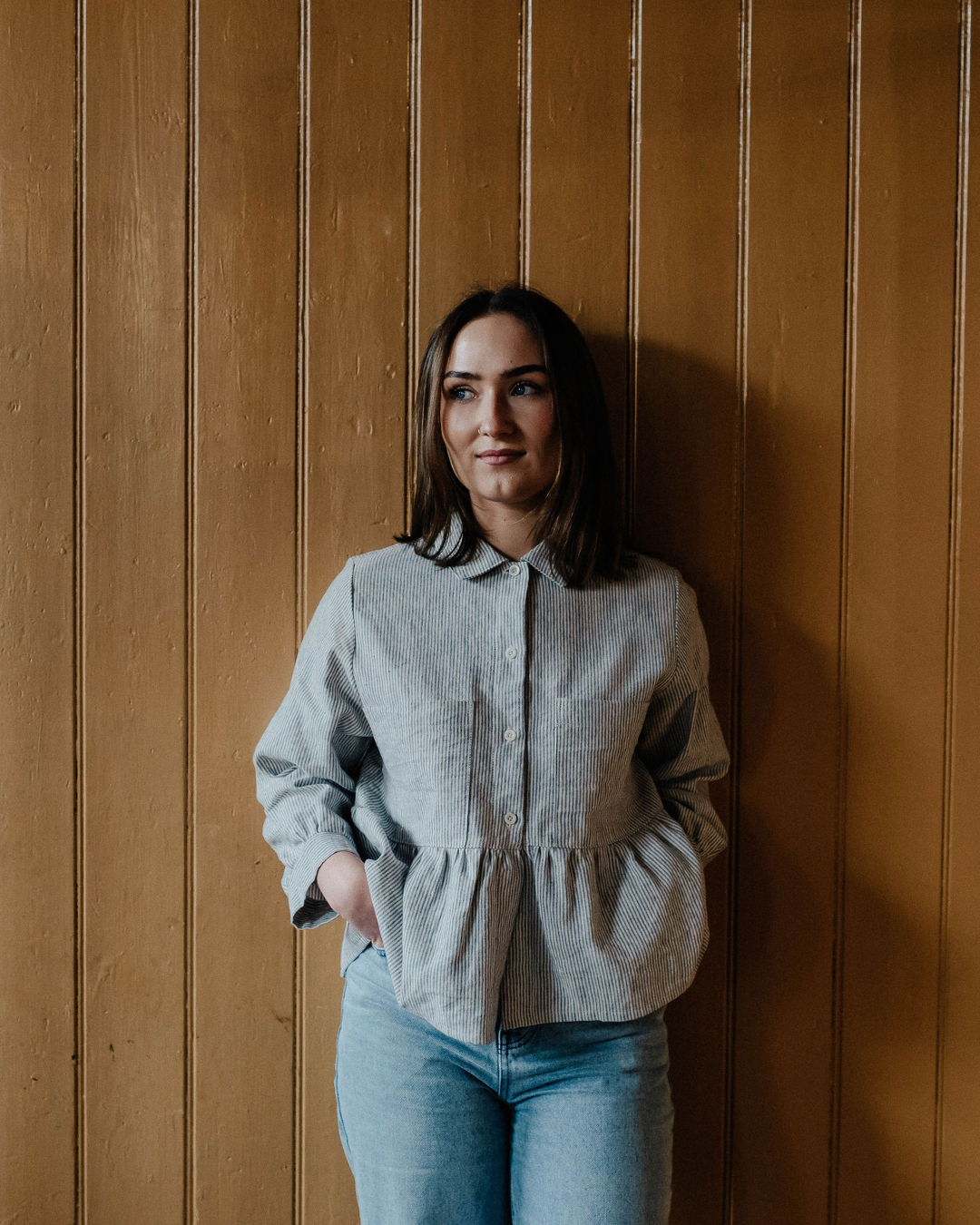 Womens Blouse |Linen Blouse | Vintage Style | Peplum Top | Size 6-24 | sustainable fashion brand
