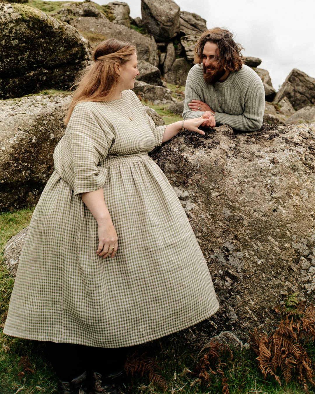 Linen dress | pull on style | raglan sleeve | gathered skirt| sizes 6-24| sustainable fashion brand