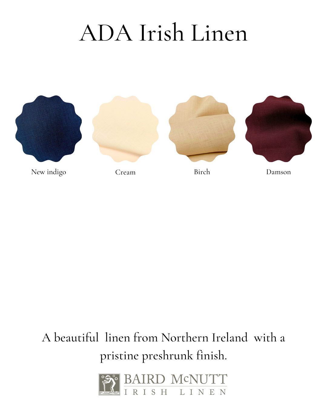 4 colour choices nnamed new indigo, cream, birch and damson.
