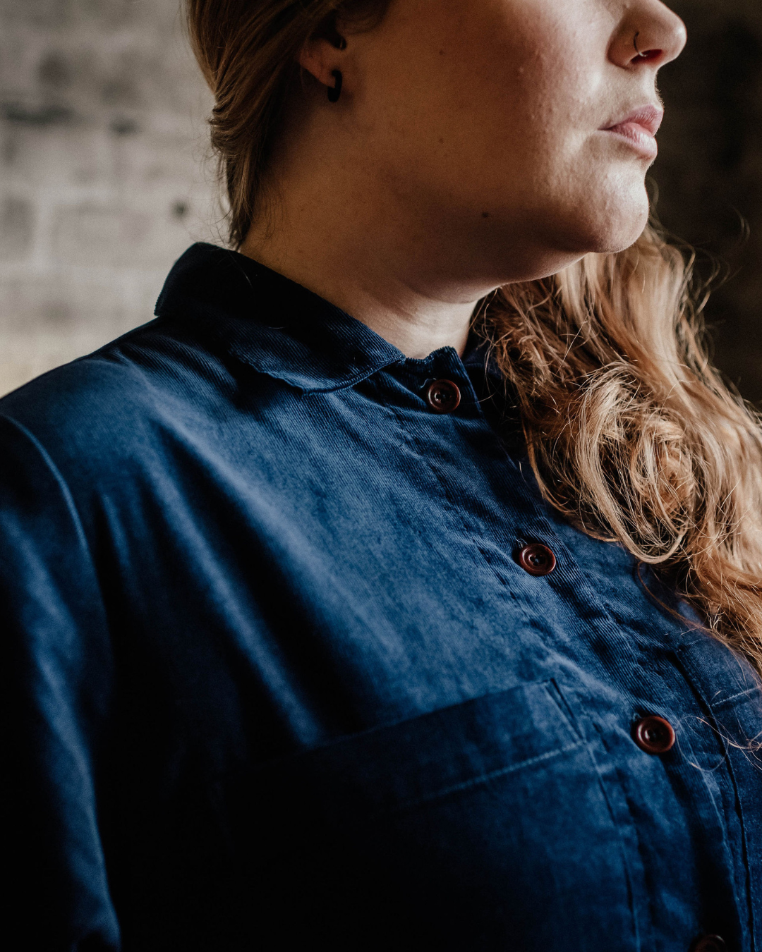 Womens Blouse | Corduroy Blouse  | Vintage Style | Peplum Top  | Size 6-24 | sustainable fashion brand