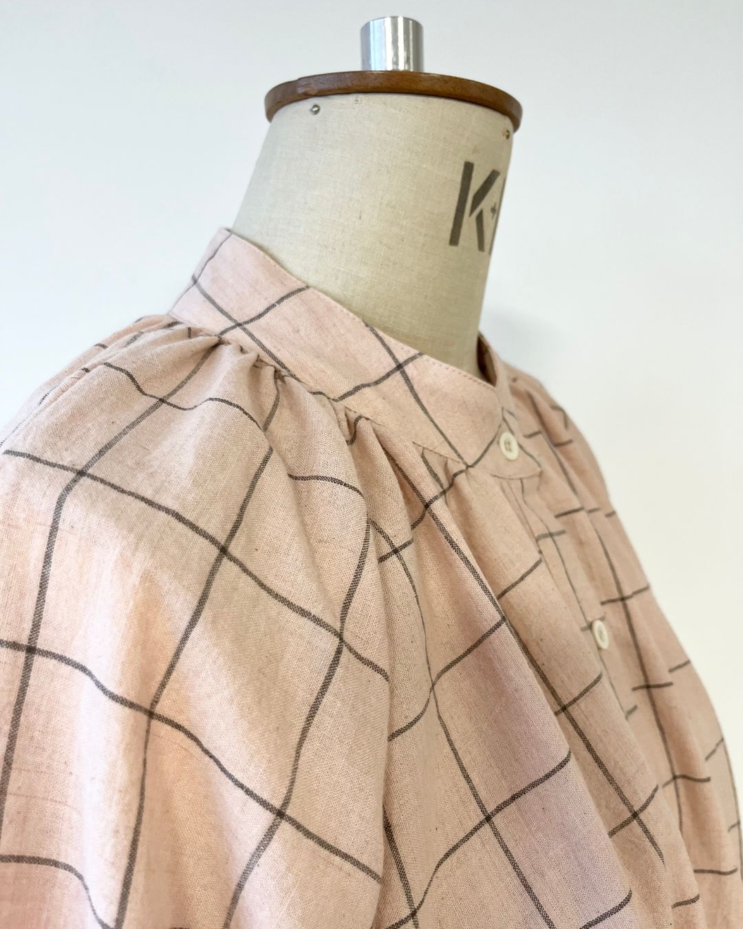 Womens', loose gathered blouse, sustainably made in Lancashire. sizes 6- 20