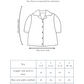 Garment measurement guide for Ada short sleeve blouse