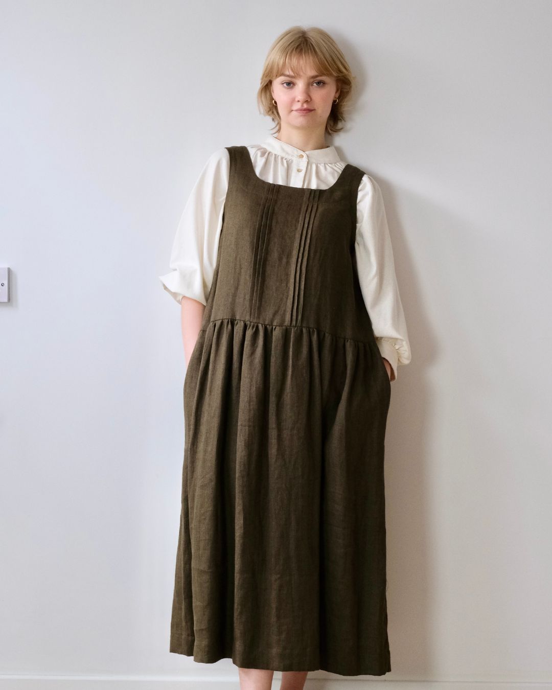 Pinafore dress | button back | sizes 6-20 | sustainable fashion