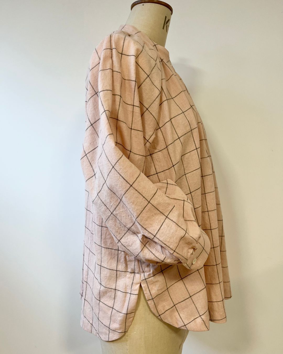 Womens', loose gathered blouse, sustainably made in Lancashire. sizes 6- 20