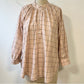 Womens', loose gathered blouse, sustainably made in Lancashire. sizes 6- 20