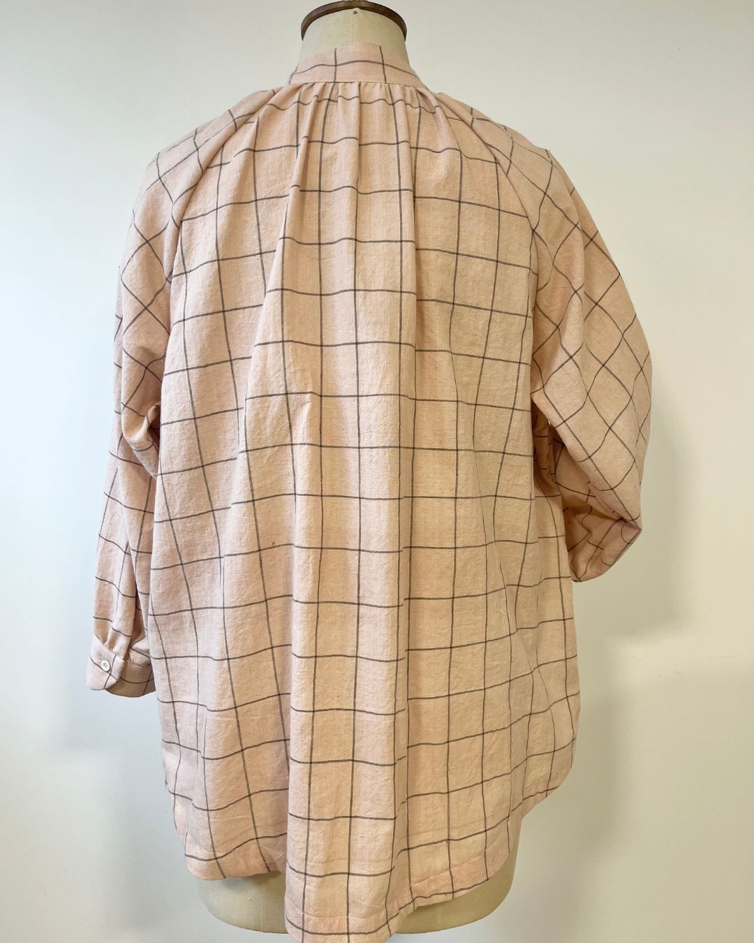 Womens', loose gathered blouse, sustainably made in Lancashire. sizes 6- 20