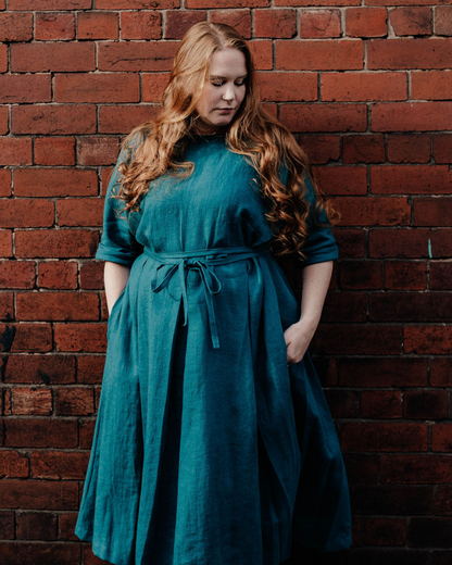 Womens Linen Dress | Pleated Dress | Size 6-24 | sustainable fashion brand
