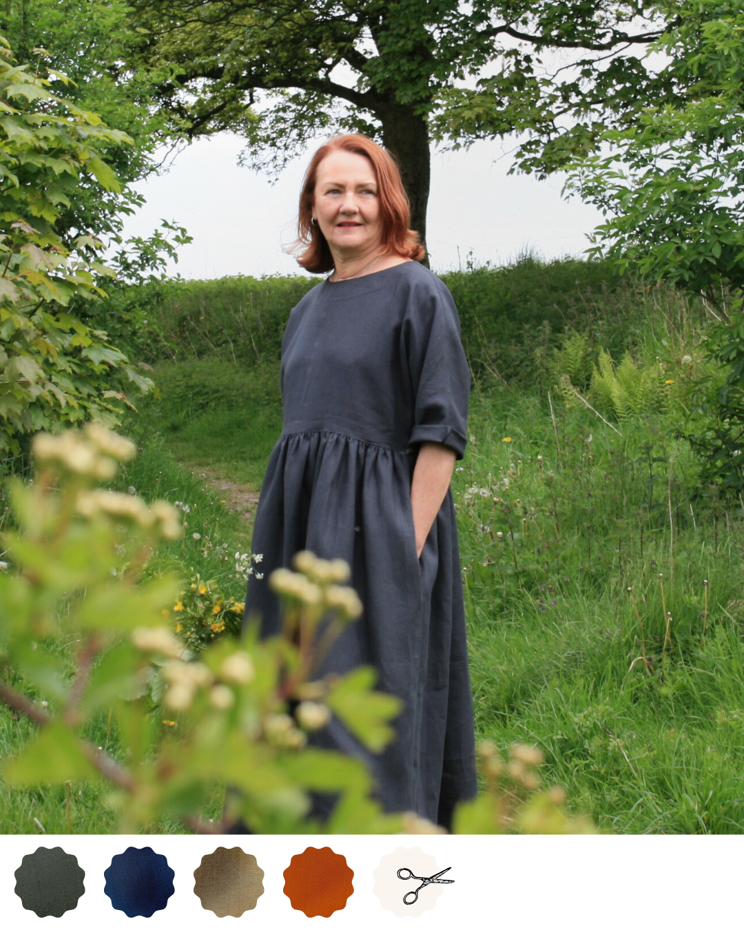 Womens Midi Dress | Irish Linen Dress | Size 6-24 | sustainable fashion brand