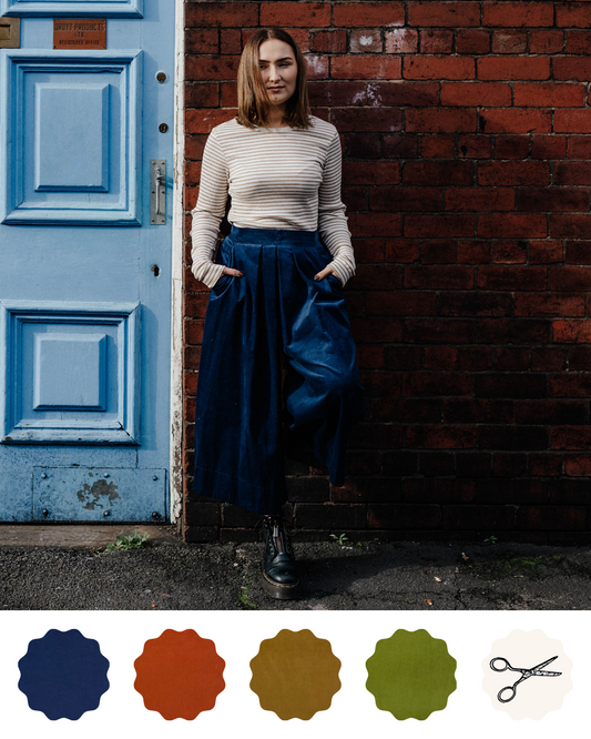 Womens Trousers | Corduroy Culotte | Size 6-24 | sustainable fashion brand