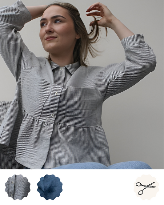 Womens Blouse | Linen Blouse | Vintage Style | Peplum Top | Size 6-24 | sustainable fashion brand