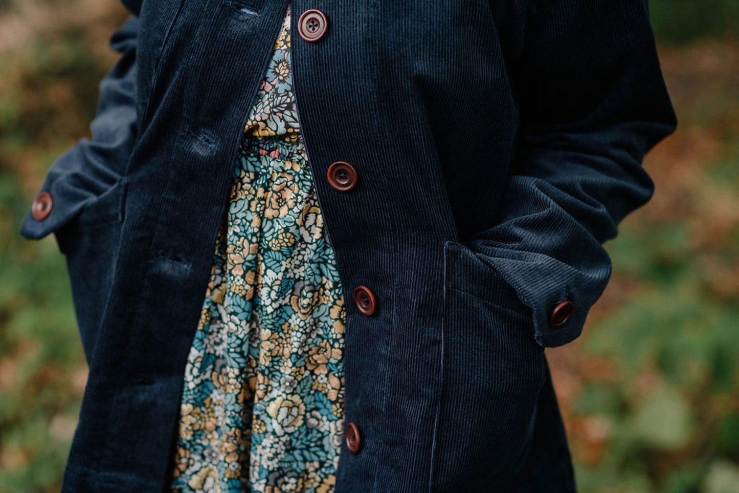 Jack corduroy jacket front view details