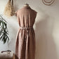 Linen dress | scalloped front soft shoulder | gathered skirt| sizes 6-24|  sustainable fashion brand