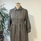 PAULA | long sleeve | linen dress |scalloped front