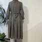 PAULA | long sleeve | linen dress |scalloped front