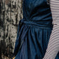 versatile wrap denim  dress with ties. 