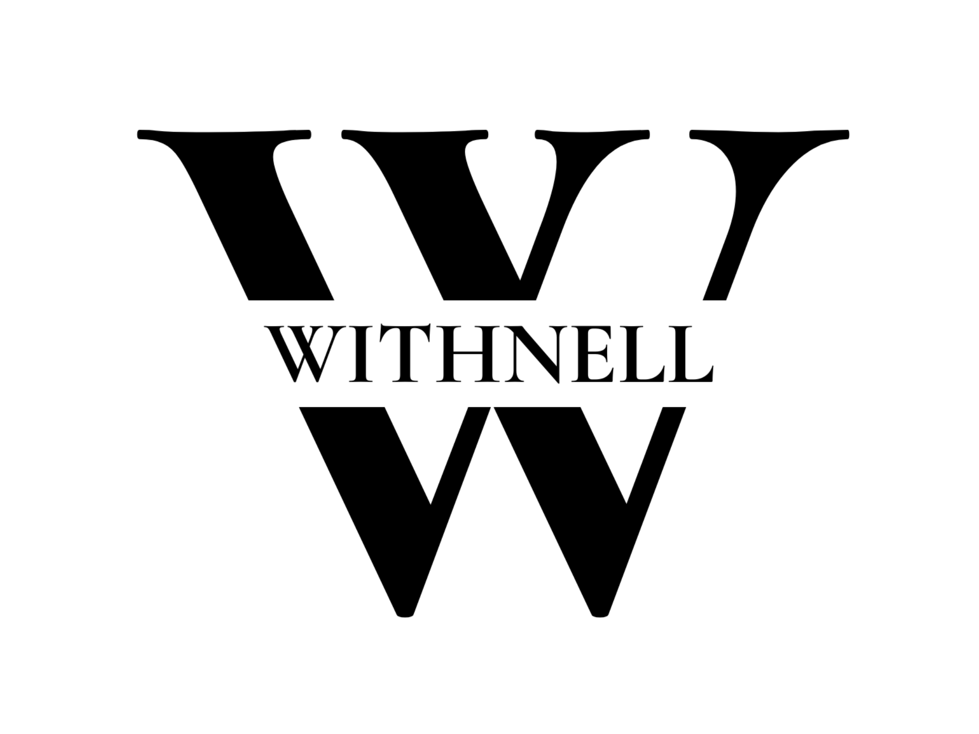 black and white image of withnell logo