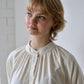 Womens, loose gathered blouse, natural silk, sustainably made in Lancashire. sizes 6- 24