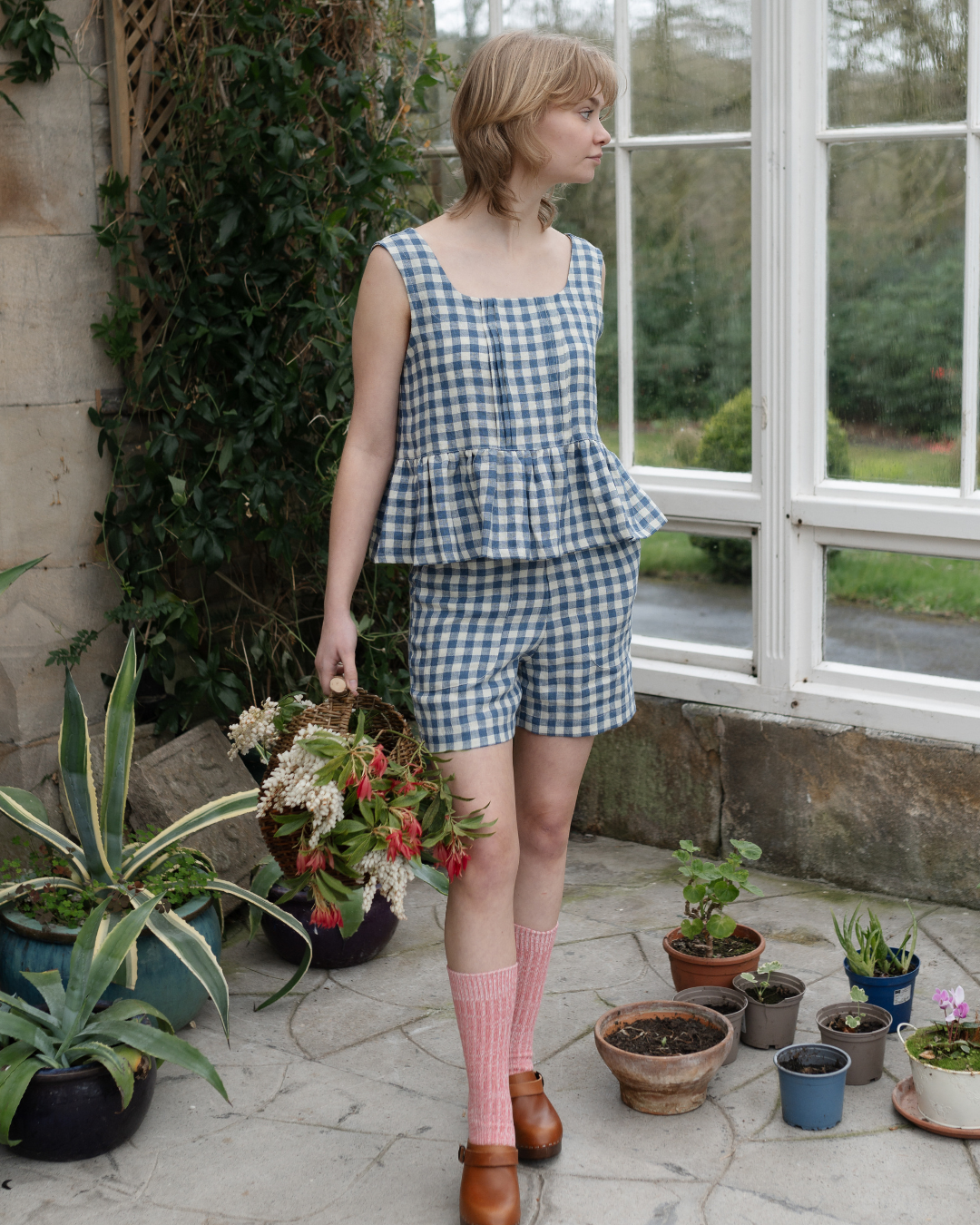 JOYCE | pleated |  linen top