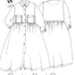 Line drawing of a shirt dress with front and back views, labeled 'Dorothy Shirt Dress'.