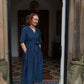Short sleeve wrap front dress with tie belt. Withnell sustainable fashion sizes 6 - 20 