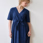 Short sleeve wrap front dress with tie belt. Withnell sustainable fashion sizes 6 - 20 