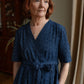Short sleeve wrap front dress with tie belt. Withnell sustainable fashion sizes 6 - 20 