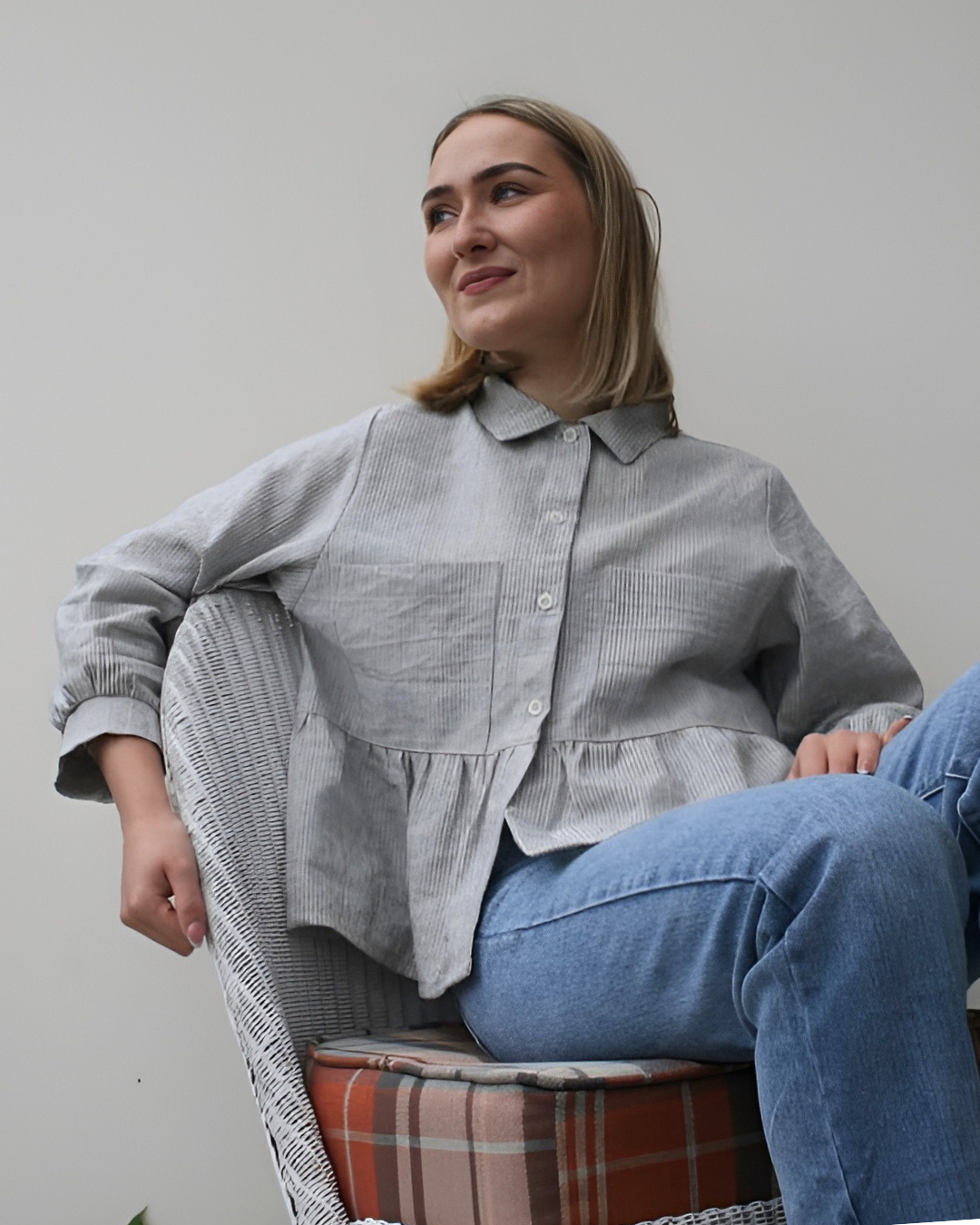 Womens Blouse | Linen Blouse | Vintage Style | Peplum Top | Size 6-24 | sustainable fashion brand